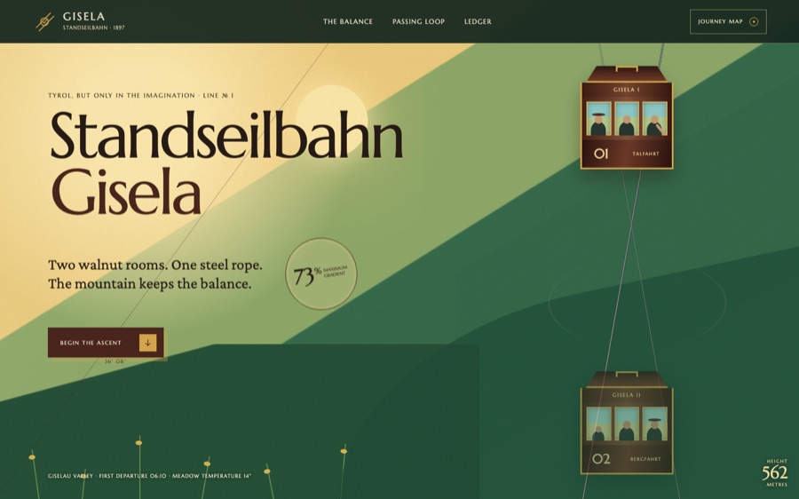 Standseilbahn Gisela — The Mountain Keeps the Balance