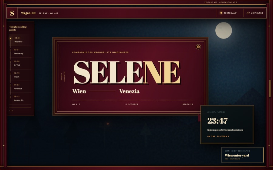 Wagon-Lit SELENE — Wien to Venezia by Night (FABLE/175)