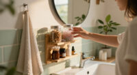 I Put A Spice Rack In My Bathroom, And It Tripled The Storage