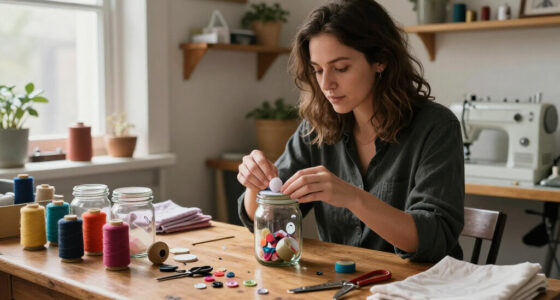 Savvy Upcyclers Transform Old Glass Jars Into A Sewing Kit With An Impressive DIY