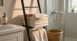 Scrap Bulky Shelves: Store Towels With This Modern-Style Alternative